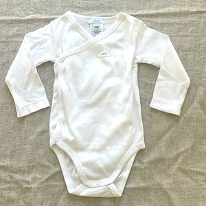 JACADI White Long Sleeve Onesie 12 Month